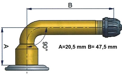 Opdraaiventiel l=47,5mm