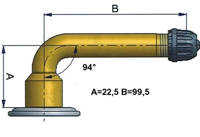 Opdraaiventiel l=99,5mm