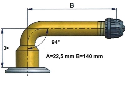 Opdraaiventiel l=140mm