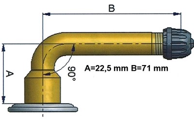 Opdraaiventiel l=71mm