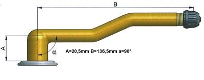 Opdraaiventiel 3xgebogen