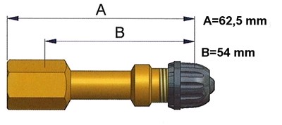 Verlengventiel star messing