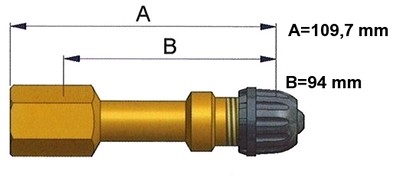 Verlengventiel star messing