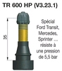 TR413 ventiel voor bandendruk meer als 4,5 bar.
