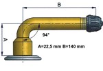 Opdraaiventiel l=140mm