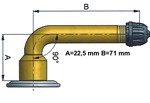 Opdraaiventiel l=71mm