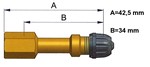 Verlengventiel star messing