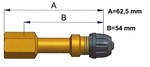Verlengventiel star messing