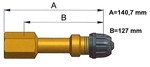 Verlengventiel star messing
