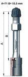 Verlengventiel 71mm pvc
