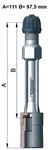 Verlengventiel 111mm pvc