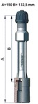 Verlengventiel 150mm pvc